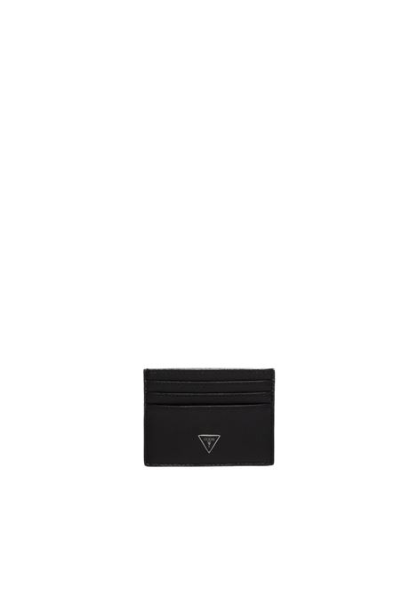 Black mito leather cardholder GUESS | SMCSLE LEA25MADRID-BLA